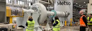 Metso XM500 pump being tested in the factory