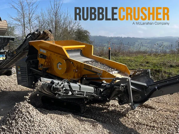 Rubblecrusher compact screen with logo